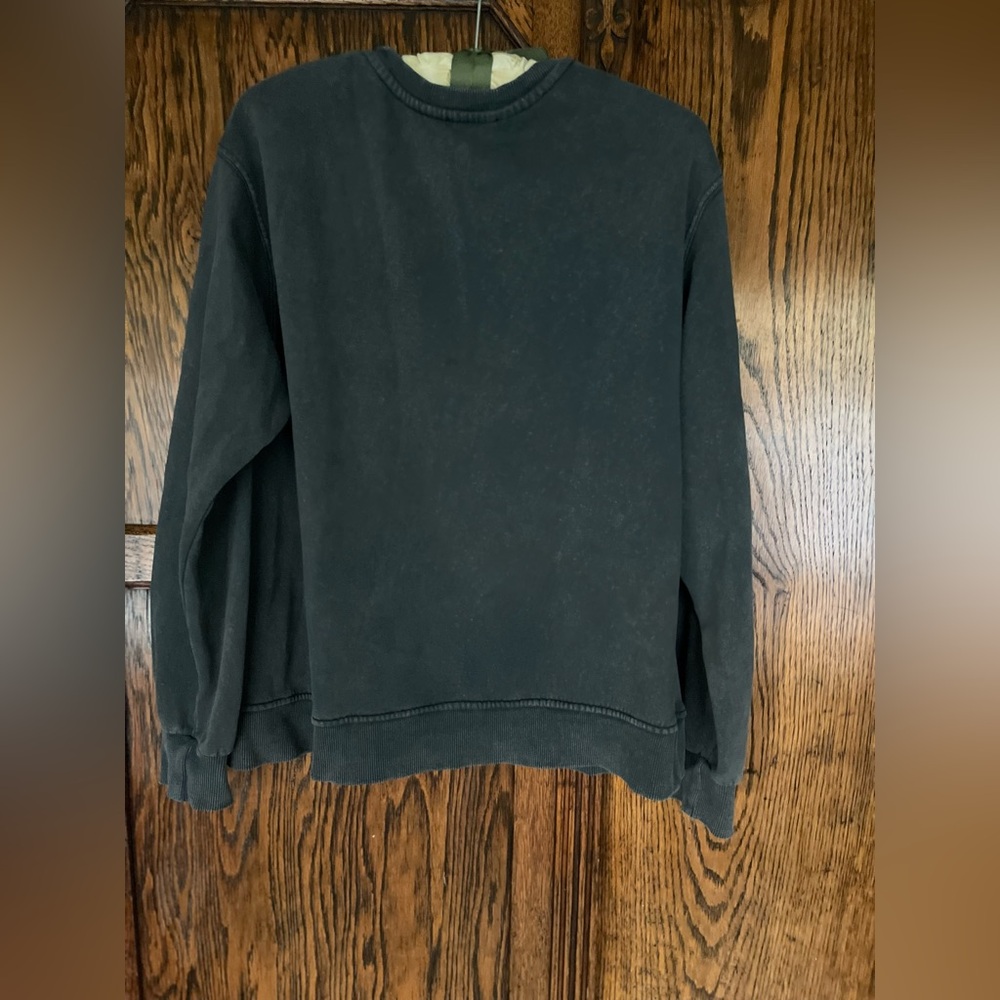 Zara Gray Sweatshirt with rhinestone Studded Design size small - Picture 2 of 6